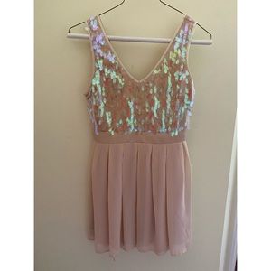 Brand New Light Pink Sequin Party Dress